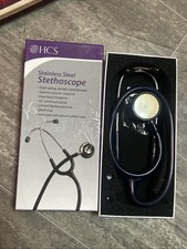 HCS Black Stethoscope - Premium Stainless Steel, Dual Head Medical ... Fast Ship