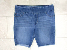 Lee Sculpting Womens Pull On Bermuda Jean Shorts Size 18 Mid Rise Stretch