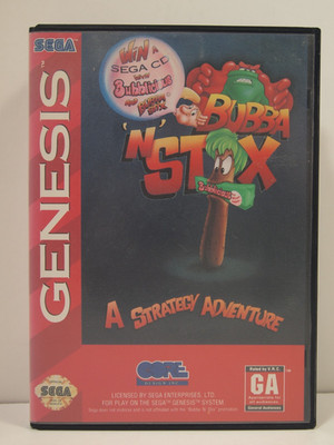 Bubba 'N' Stix Case (SEGA Genesis) Authentic BOX ONLY
