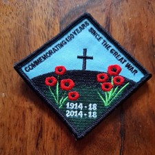Scout badge celebrating 100 years since the Great War.