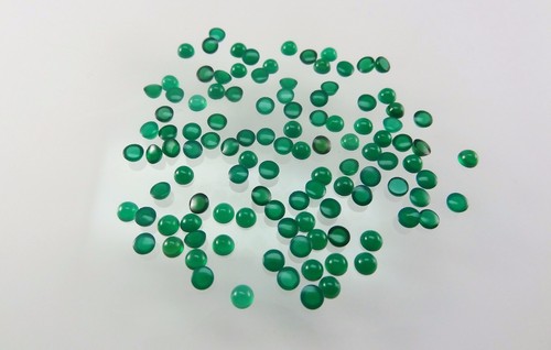 Pietre tagliate cabochon rotonde cabochon verde agata naturale TAGLIA A SCELTA pietre preziose sciolte - Foto 2 di 5