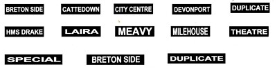 8 MODELLBUS WASSERRUTSCHTRANSFERS 1:76 OVERLAY DESTINATIONS PLYMOUTH EXTRAS