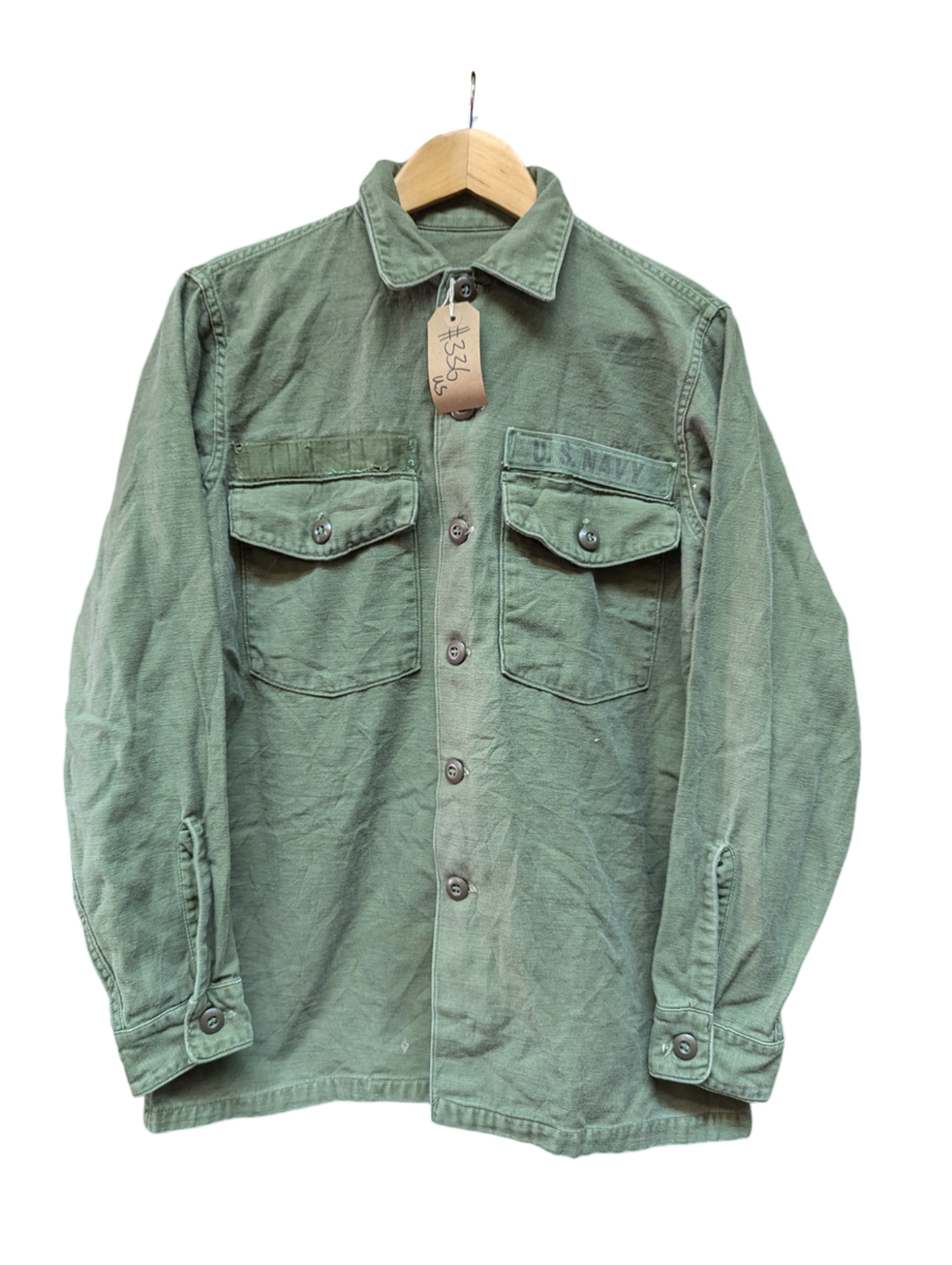 US Army Vietnam OG-107 Vintage Green Sateen Cotton Vintage Combat