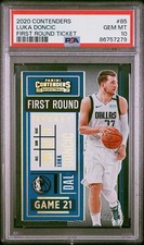 2020 Panini Contenders 85 LUKA DONCIC  First Round Ticket /149 - PSA 10!!