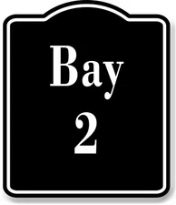 Bay 2 Bin BLACK Aluminum Composite Sign