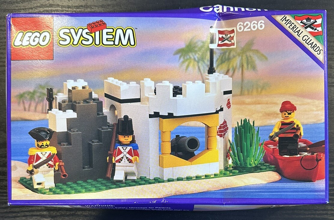Lego System Pirates Cannon Cove 6266 New Sealed In Box Imperial Guards 1993