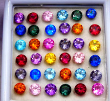 15 Pcs CERTIFIED 8 mm Natural Mix Color Sapphire Lot Round Cut Loose Gemstone