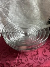Set Of 9 Duralex Glass Bowl Nesting Mixing Clear Bowls Made In France Excellent