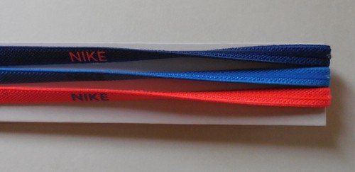 Nike Elastic Hairbands Assorted 3PK Indigo Force/Photo Blue/Bright Crimson - Picture 2 of 3