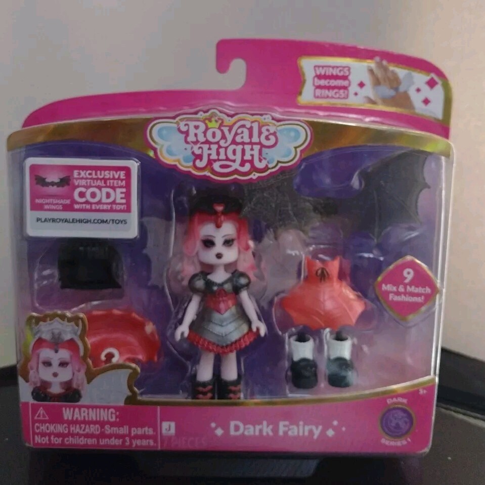Royale High Dark Fairy Fashion Doll w/ Accessories Virtual Code