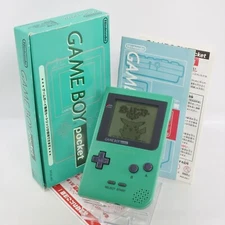 Gameboy Pocket Console GREEN MGB-001 Boxed M12423827 Nintendo made in JAPAN gb