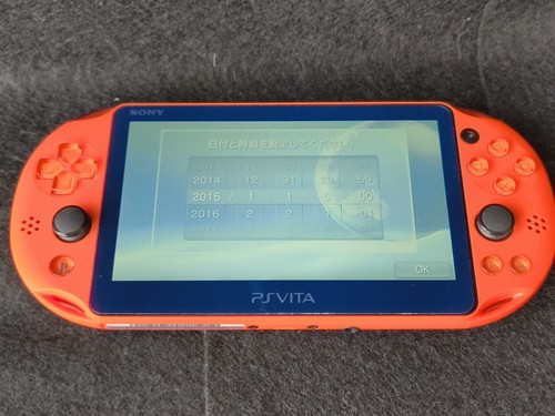 SONY PS Vita PCH-2000 Neon Orange Console 1GB, w/16g memory card, Working-h0405- - Picture 3 of 17