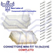 Molex Mini Fit Connector Kit 18 Ways 9x2 Complete With Terminals Auto Moto