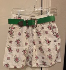 VINTAGE EUC 90s Floral High Waist Denim Jean Shorts Womens Size Small
