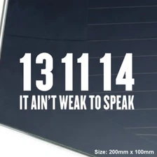 It Aint Weak To Speak Sticker Vinyl Decal Lifeline Mental Health Awareness 
