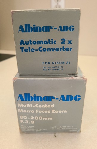 ALBINAR ADG 80-200mm f/3.9 MC Macro Zoom Telephoto Camera Lens w/ auto 2x conver - Picture 2 of 8