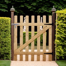 3/4/5/6FT Wood Picket Garden Gate Fence Pedestrian Side Gates Pressure Treated