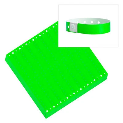 WRISTCO Plastic Wristbands 500 or 1,000 Count - Choose your Color - Security Bracelets