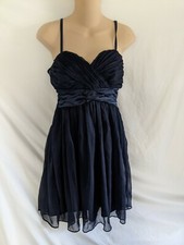Twenty One Bridesmaid Dress Navy Blue Sz Medium Gown Strapless Pleated Women's