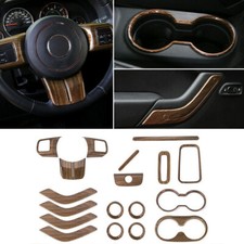 Wood Grain Interior Decor Trim Cover Kit For 11-17 Jeep Wrangler Jk 18x Full Set