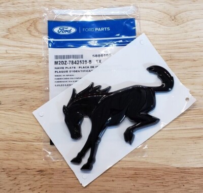 NEW 2021-2025 Ford Bronco BLACK Bucking Bronco Tailgate Emblem, OEM