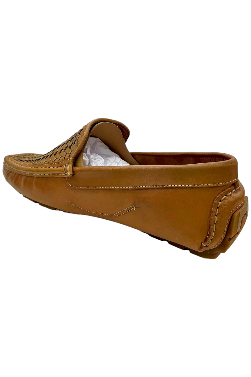 Donald Pliner Casual Mens Loafer Woven Calf Cognac - Medium display picture 1