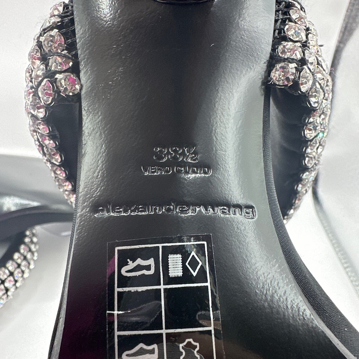 Alexander Wang Julie Embellished Stiletto Heels Black Size