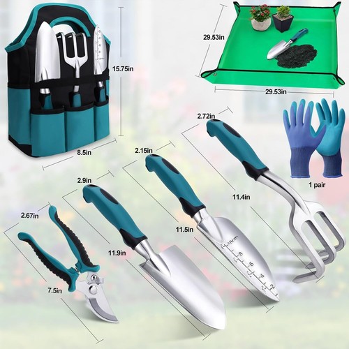 Gardening Tools Set 7-Piece, Rust-Proof Stainless Steel & Aluminum Alloy - Picture 8 of 8