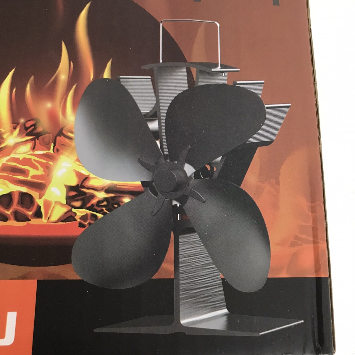 4 Blades Fireplace Stove Fan Heat Powered Stove Wood Stove New in Box HL- 500J | eBay