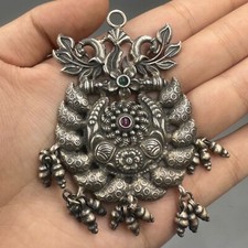 Genuine Ancient Roman Large Solid Silver Wonderful Pendant With Engravings