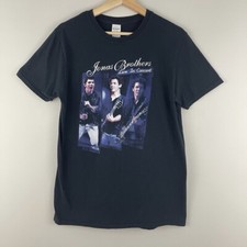JONAS BROTHERS Vintage 2000 s Live In Concert Black Blue Graphic Band Tee