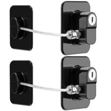 2 Pack Fridge Lock Freezer Lock with 4 Key for Child Safety Refrigerator Locks