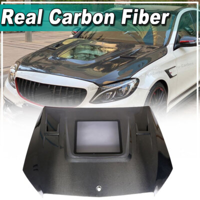 Fit For Benz W205 C250 C300 C43 Front Bumper Hood Bonnet Cover