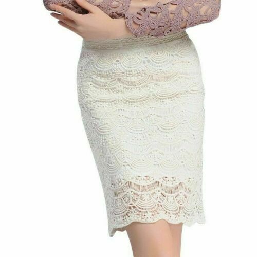 Jupe Crayon REBECCA MINKOFF Angelica - Dentelle Florale, Couleur Corail/Blanc - Taille 8 Neuf Avec Étiquettes