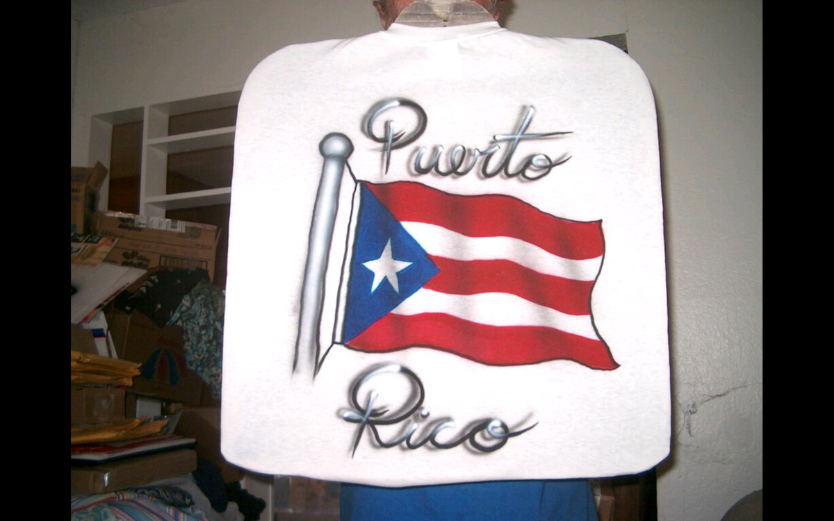 PUERTO RICO FLAG Airbrushed T-shirt or Hood Custom Made Personalized Sizes  to 6X