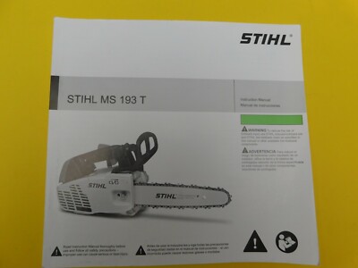 Owners Manual For Stihl Ms193t Chainsaw Manual 136 Ebay
