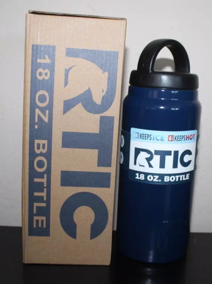 NWT - RTIC 18 oz Bottle Insulated Thermos Blue