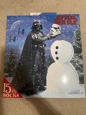 STAR WARS   15 Pairs of Socks Advent Calendar   Men's Shoe Size 6-12   NEW