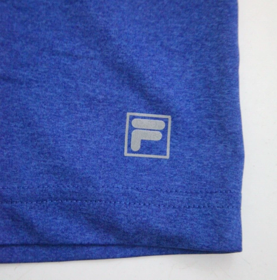 Large Fila Blue Men's Poly Spandex Short Sleeve Man's Crew Tee T-Shirt Top 1-251 - Image 4 of 4