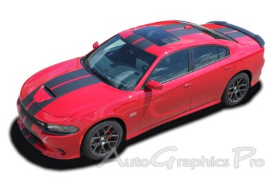 For Dodge Charger 2015-2023 Rally Racing Stripes Graphics SRT Scat Pack Hellcat