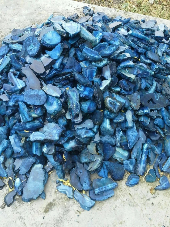 18" x 12" Blue Agate Table Top / Slab agate Natural stones / Counter Top - Image 3 of 4