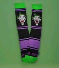 DC Comics THE JOKER Classic BATMAN Villainous Character Athletic Socks Black