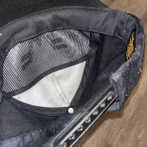 Weezer Black Gray Corduroy Rock Band Concert Casual Snapback Hat Cap Punk Y2K - Picture 10 of 10