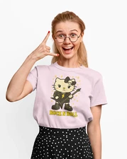 Hello Kitty Rock N Roll T-Shirt | Punk Kawaii Graphic Tee 