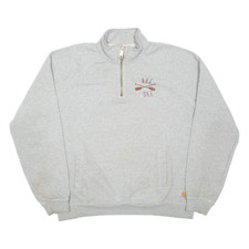 Felpa Carhartt Relaxed Fit Lake Leone Da Uomo Grigia 1/4 Zip USA L