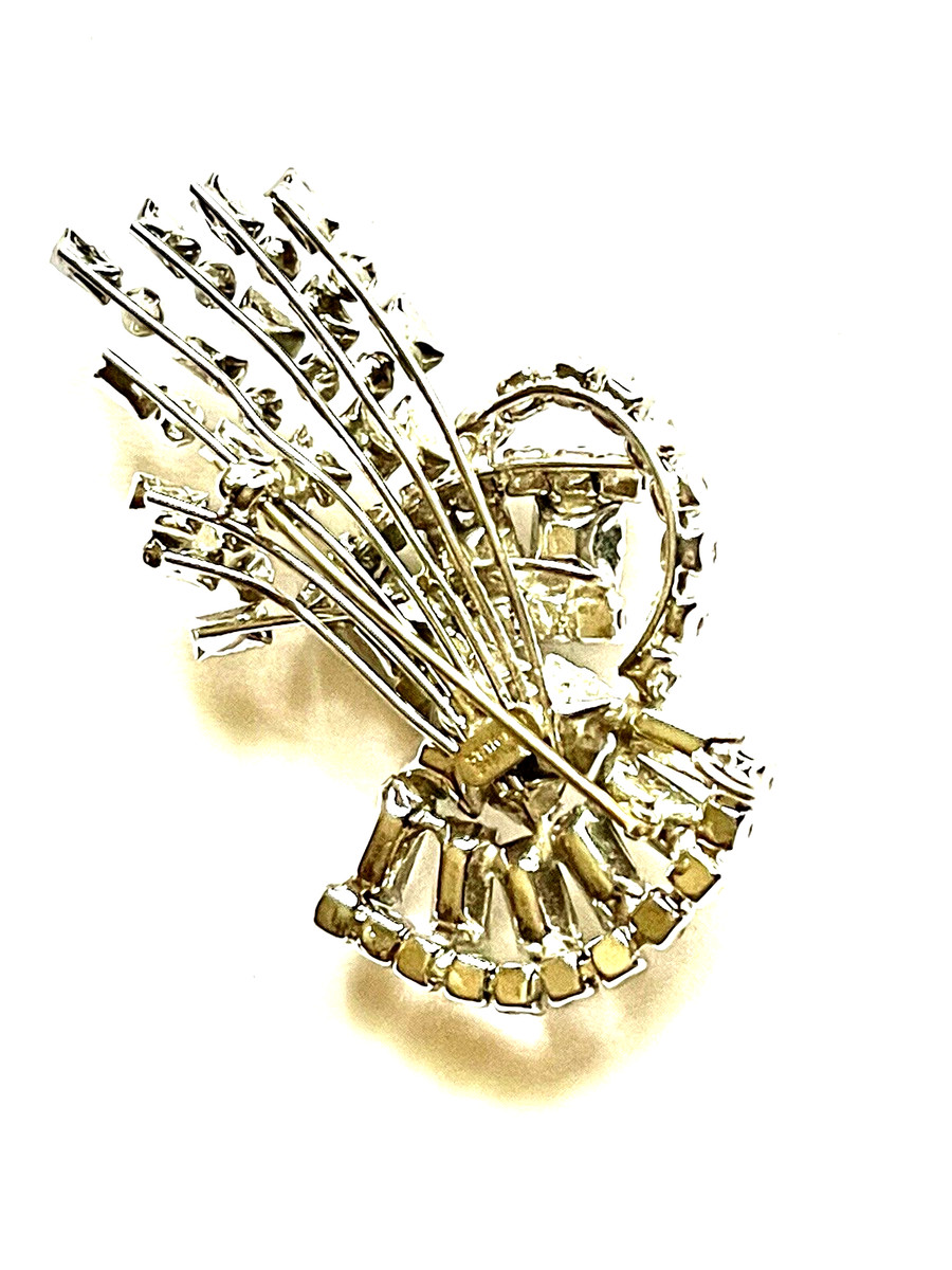 Star Art Sterling Silver Rhinestone Pin Brooch View 6