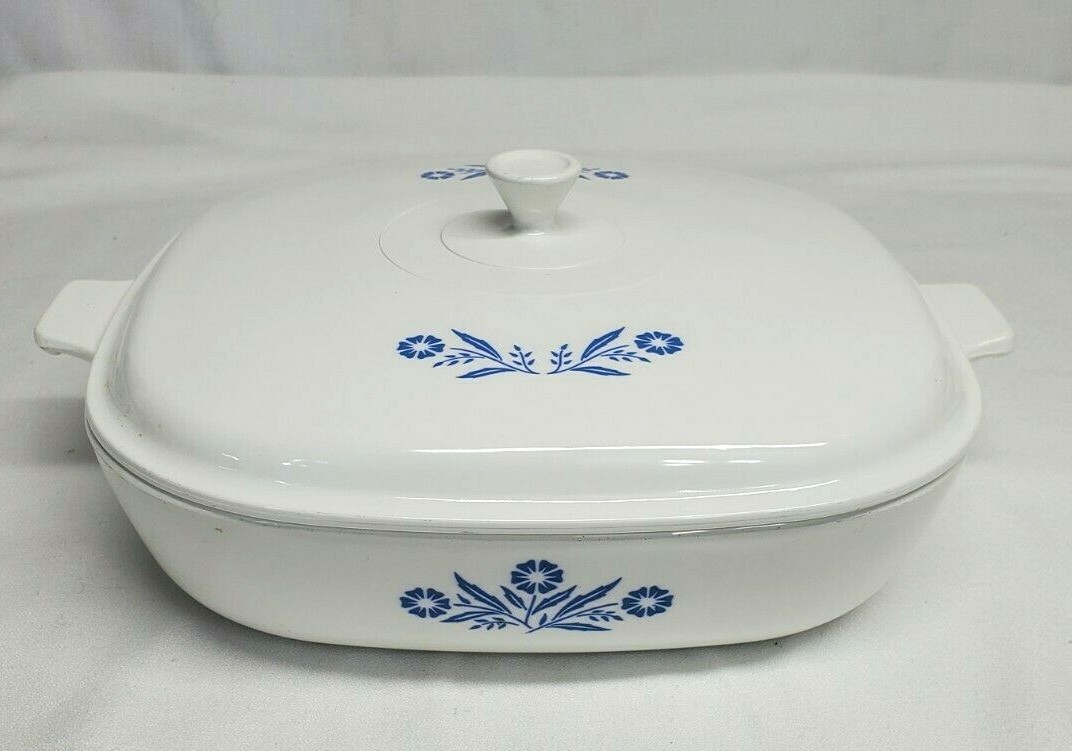 Poêle Vintage Corning Ware Pyroflam – Casserole Céramique, Blanc, 17,5 Cm