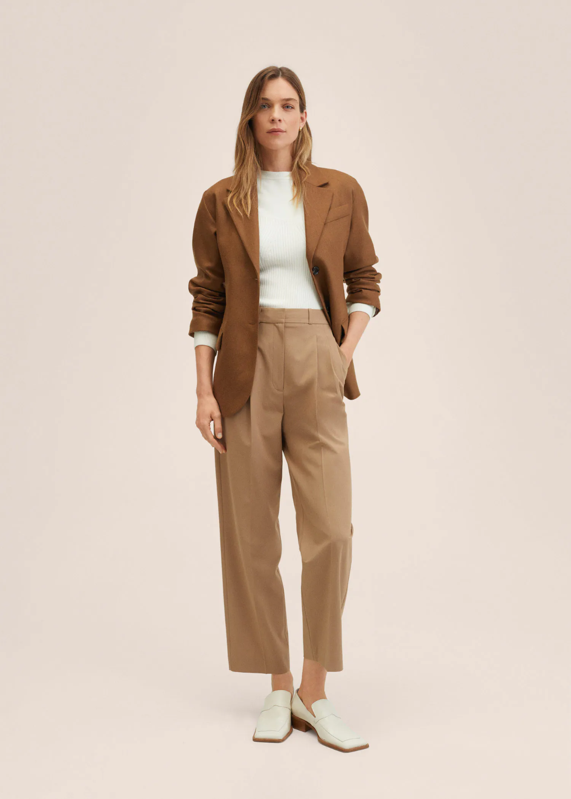 Mango Women's Medium Brown Pockets straight pants Size usa 6 / Eur 38 NWT!!  | eBay
