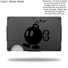 Custom "BOMB-OMB" Laser Engraved Wallet - Pick A Wallet Color