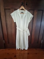 David Lawrence White stripe shirt dress size 12